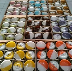 Mangkuk Two tone Toyoki mangkuk 2 warna 6pcs