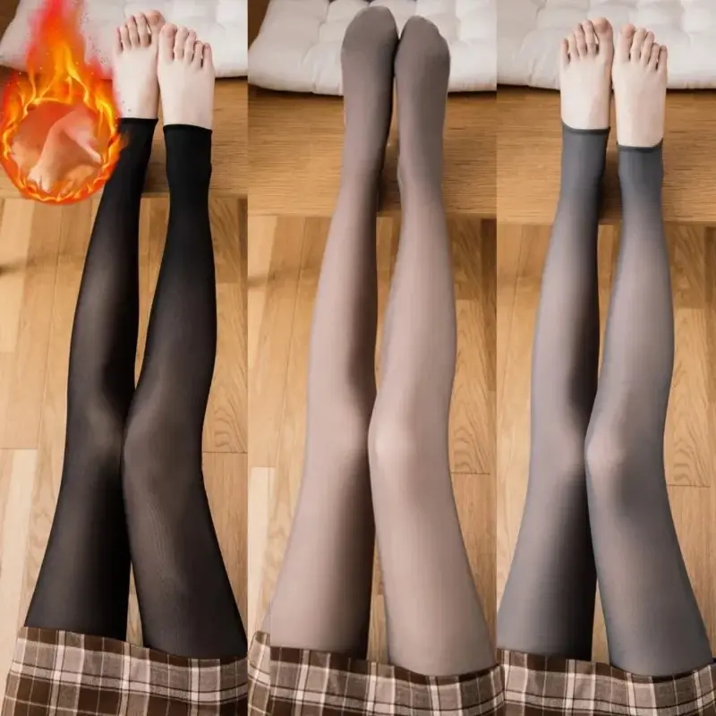 Quần Legging Giữ Nhiệt, Thời Trang Mùa Đông, Thiết Kế Đơn Giản, Gợi Cảm, Co Giãn, Nhồi Bông Và Dày Dặn, Cạp Cao, Quần Tất, Dành Cho Nữ, Quần Bó Thường Ngày 0