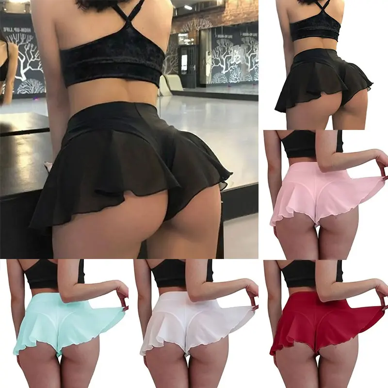 Quần Đùi Thể Thao, Dành Cho Nữ, Gợi Cảm, Váy Tennis, Váy Tập Gym Thể Dục, Cạp Cao, Váy Ngắn Khiêu Vũ, Váy Quần, Chống Lộ, Quần Ngắn, Thích Hợp Cho Bé Gái, Kiểu Thong 2