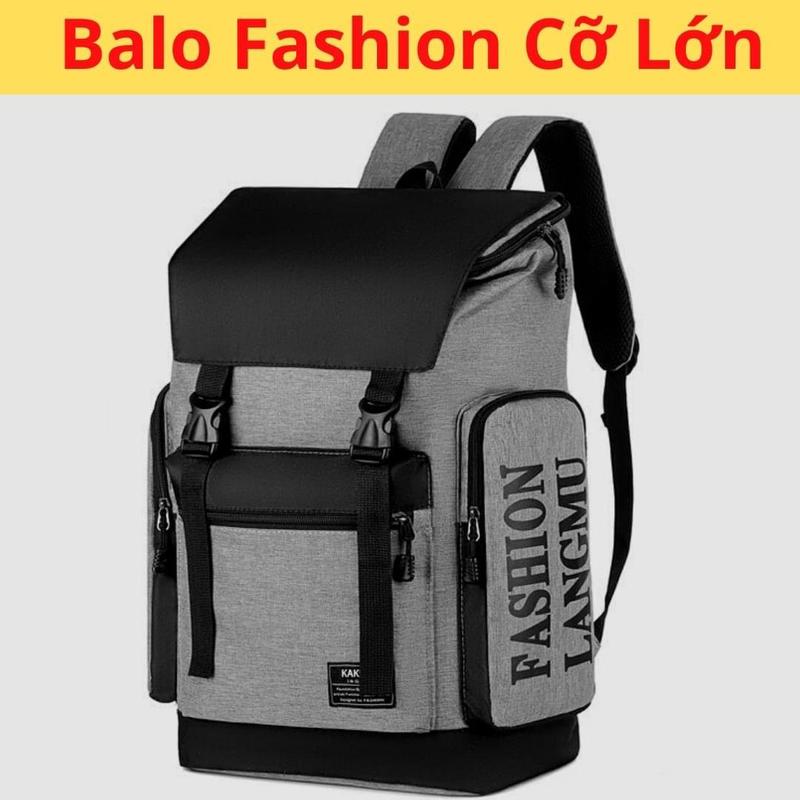 Balo fashion cỡ lớn SHINE TORE SHOP ST294 Canvas Trơn Đeo Vai Backpack Da cặp lgbt
