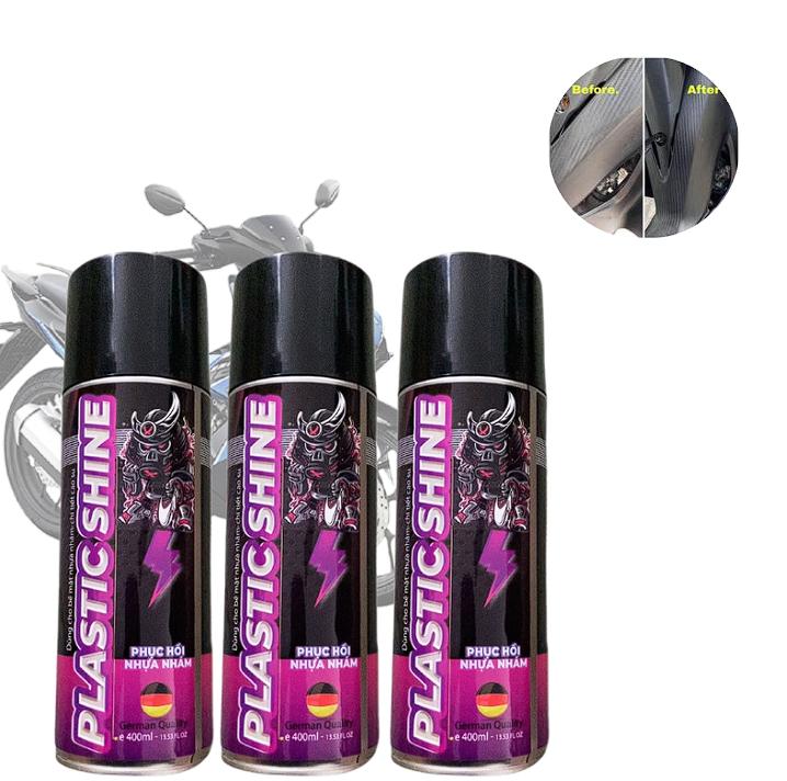 [Combo 3 chai][Nhám mới] Chai phục hồi nhựa nhám Sprayking 400ml, phục hồi nhựa nhám xe máy, nhám cũ thành mới Sơn xịt  dưỡng  dàn  áo  xe
