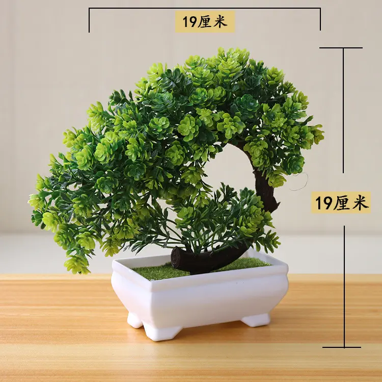 Cây bonsai Lưỡi liềm giả có hoa Trang trí decor, trang trí nhà Decor Phòng Decor Bàn Hoa Sen