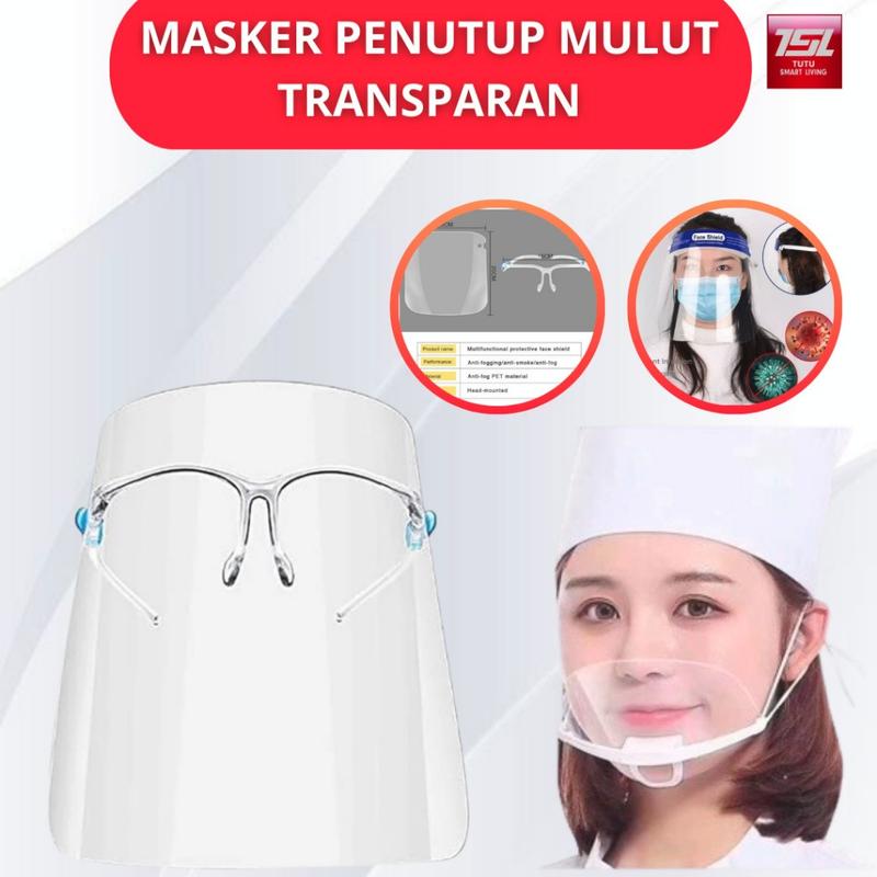 Masker Penutup Mulut Transparan Koki Kantin Restoran / Face Shield ...