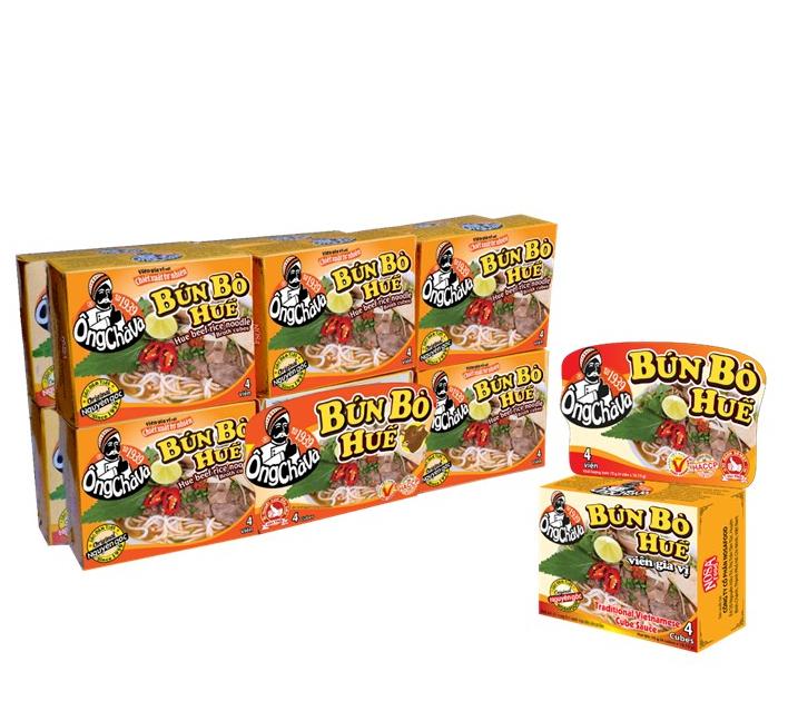 VIÊN GIA VỊ NẤU BÚN BÒ ÔNG CHÀ VÀ 75GR LỐC 12 Giấm