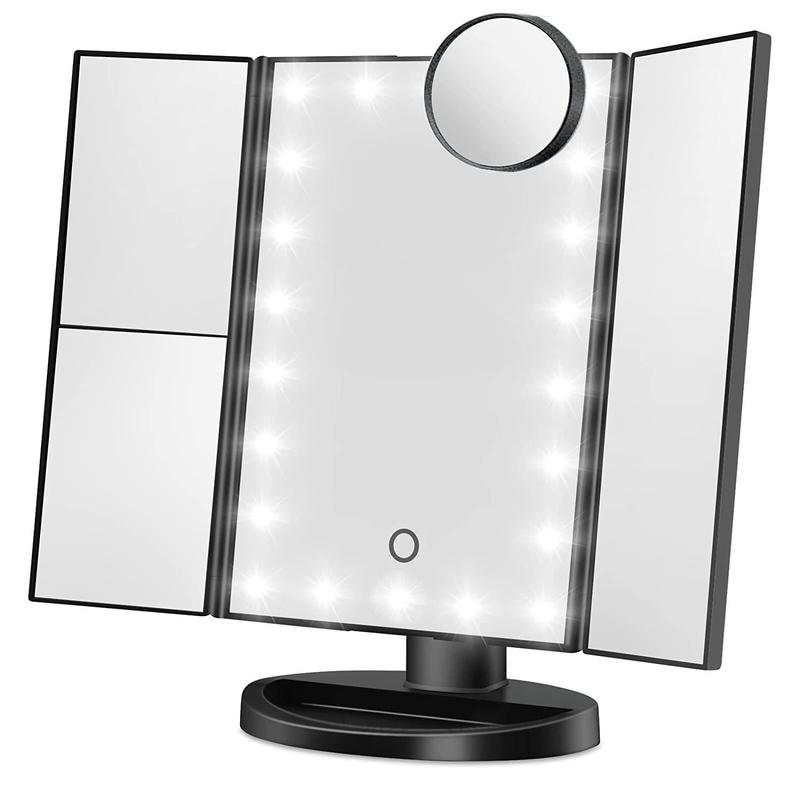 Foldable LED Mirror with Light, USB Rechargeable Touch Mirror with Magnification, Portable Makeup Mirror for Daily Use, Stocking Fillers Gift, Mum Compact Mirror, Room Decor 6