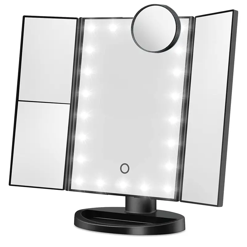 Foldable LED Mirror with Light, USB Rechargeable Touch Mirror with Magnification, Portable Makeup Mirror for Daily Use, Stocking Fillers Gift, Mum Compact Mirror, Room Decor 6
