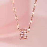 Gambar Dilapisi emas 18 karat Kalung dengan pinggang kecil, baja titanium, tidak kehilangan warna XL-10-190 Emas Perhiasan - warna merah muda dari GardenofDreamsS6 Kota Administrasi Jakarta Barat 2 Tokopedia