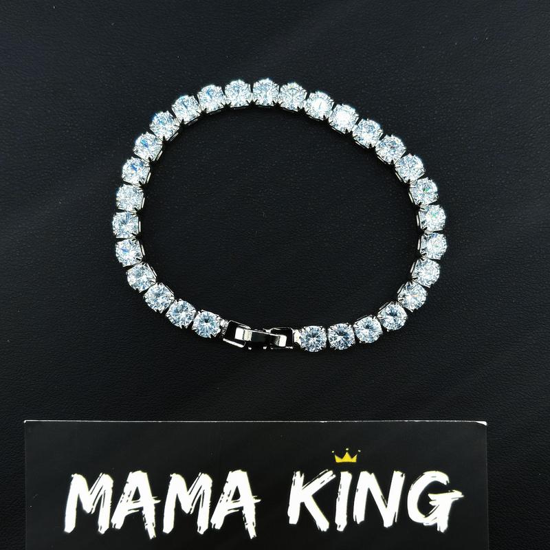 Vòng tay lắc tay hiphop tennis V2 đá nhân tạo CZ MIX MAMA KING