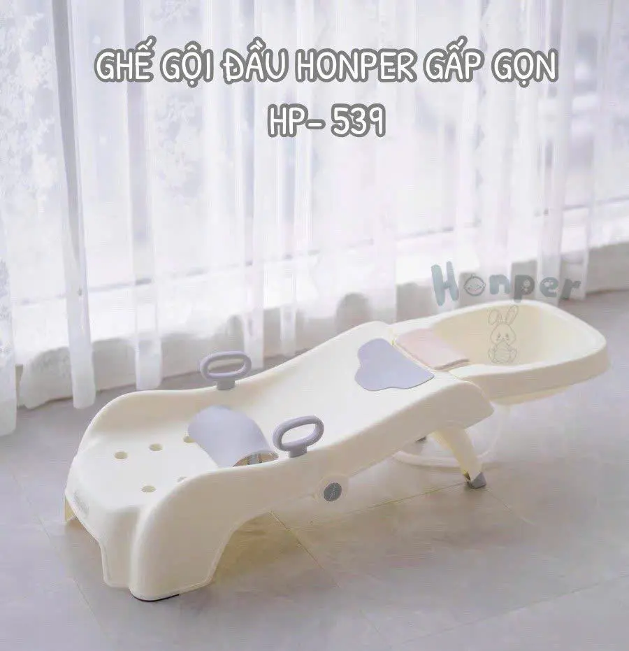 Ghế Gội Đầu Honper Gấp Gọn HP-539 Với Tay Vịn Chắc Chắn, Lưng Ghế Chỉnh Dài Ngắn Cho Bé Thoải Mái Nhất