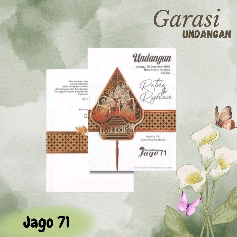 Undangan Pernikahan Kekinian JAGO 71 Elegan Modern Paket Lengkap 100 PCS Gratis Label & Plastik - JanjiKita | Default