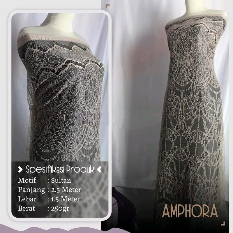 Kain Brukat Chantily Bahan Kebaya Brokat Santili 7