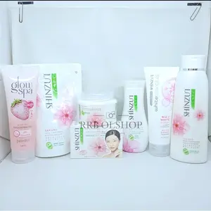 RRB _ PAKET LENGKAP 7 IN 1 SHINZUI - Body Scrub 120GR - Body Lotion 100ML - Facial Foam 80ML - Body Cleanser 225 ml - Body Cleanser Refill 180ml - Sabun Batang - Glow Spa 130 ml