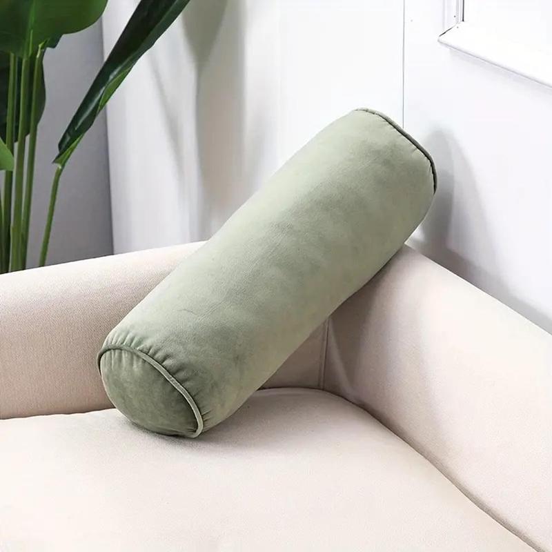 Product Introduction of Solid Color Round Pillow, 2 Counts Soft Comfortable Throw Pillow, Sofa Cushion, Neck Pillow for Home Living Room Bedroom Sofa Bed 7