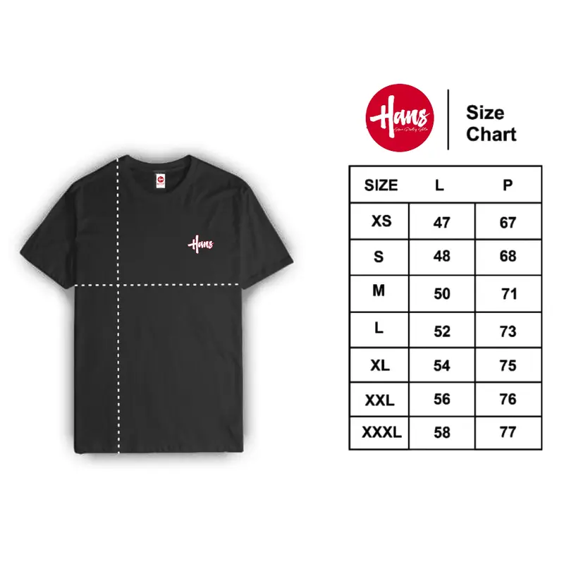 Kaos Reguler Unisex / t-Shirt Distro Pria wanita / Baju kaos reguler kekinian keren cowok / HANS.SABLON Kain Katun Combed 5