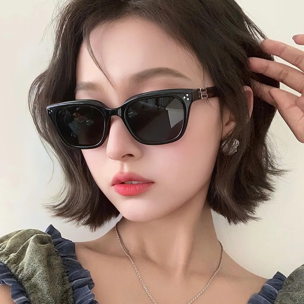 Sunglasses high version retro small frame sunglasses cat eye sunglasses sunglasses women's advanced sense