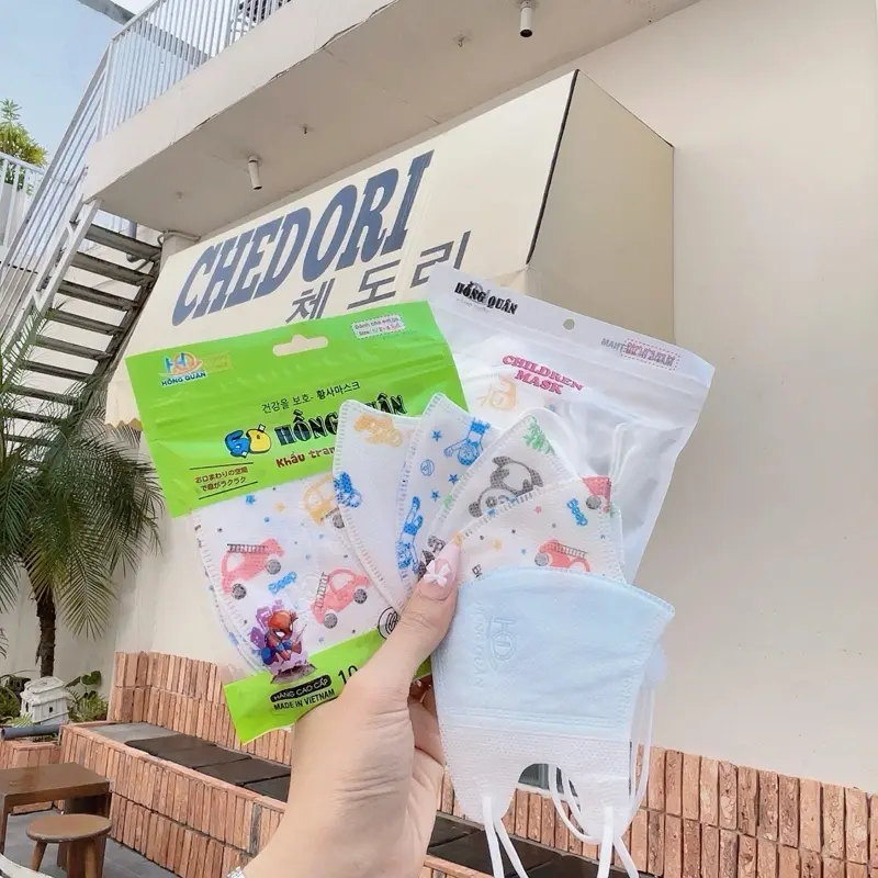 (Combo 100 cái) Khẩu Trang 5D bé 3 Dày Dặn Lớp Lọc Mịn 2.5PM bảo vệ sức khoẻ cho bé 6