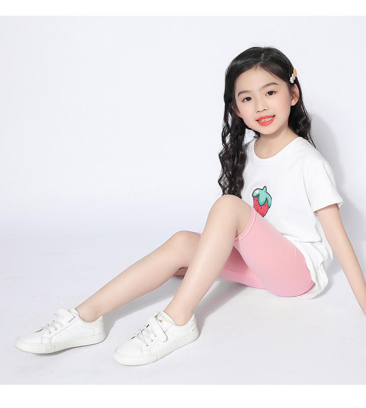 Quần leggin đùi bé gái chất thun cotton co gián 4 chiều cho bé gái từ 8-23kg 2