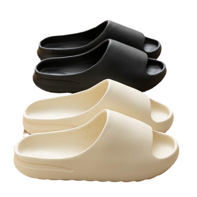 Dép quai ngang đế bánh mì hở mũi gợn sóng thời trang cho nam và nữ