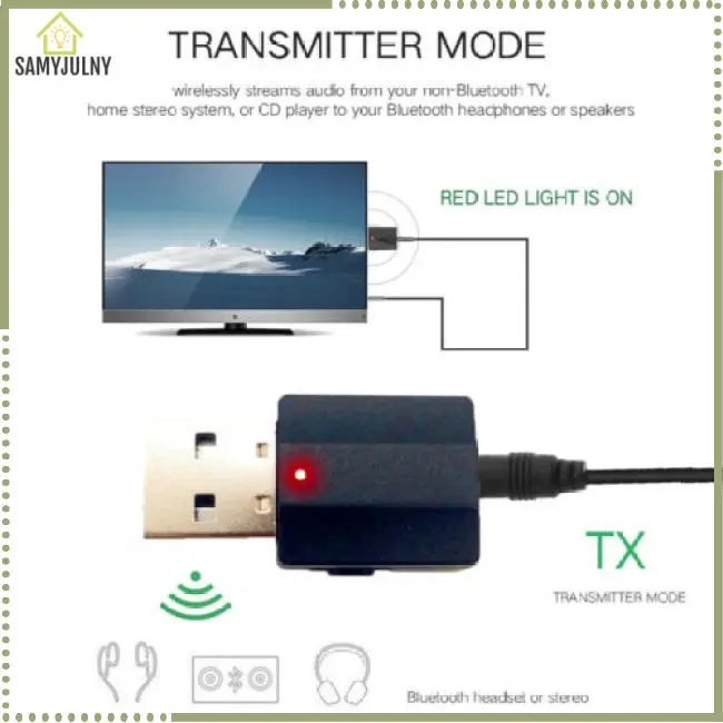 Bộ điều hợp SAM Bluetooth 5.0, bộ thu âm thanh 2 trong 1, bộ phát USB, thiết bị kỹ thuật số 3