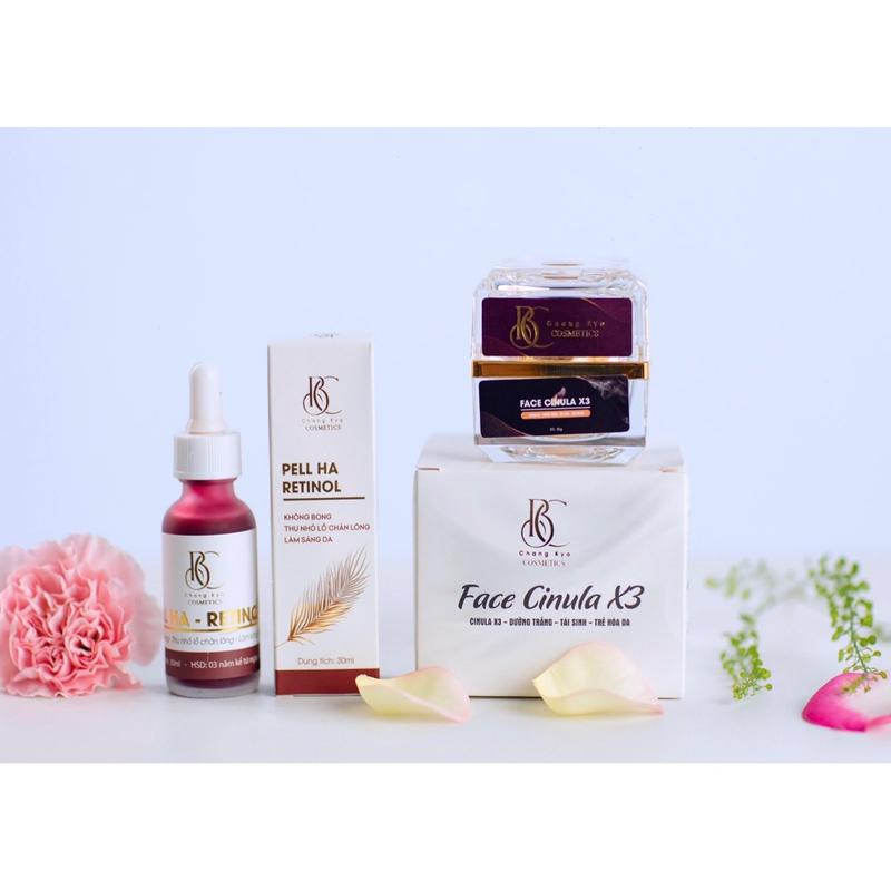    TẶNG SỮA RỬA MẶT   Combo Kem Cinula X3 + Pell HA   Dưỡng trắng trẻ hóa da thu nhỏ lỗ chân lông   Tất cả các loại da Cấp ẩm Êm dịu 