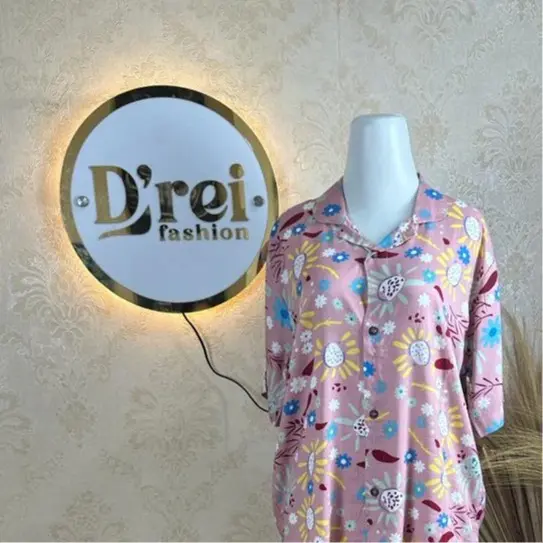 D'rei Fashion Baju Daster Motif Kerang Kancing Tali Samping | Daster Milan | Daster Button | Daster Panjang | Daster Bunga Kerang 6