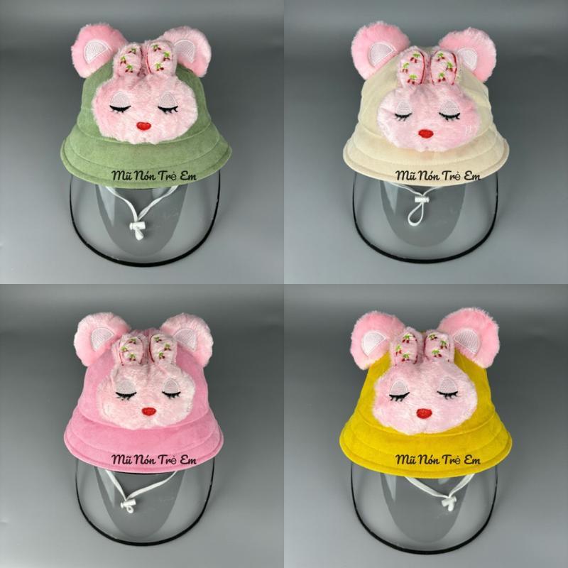 [ 1 tuổi tới 3 tuổi ] Mũ tai bèo chống giọt bắn Hải ly Loopy cho bé trai bé gái - Nón chắn gió cản bụi trẻ em