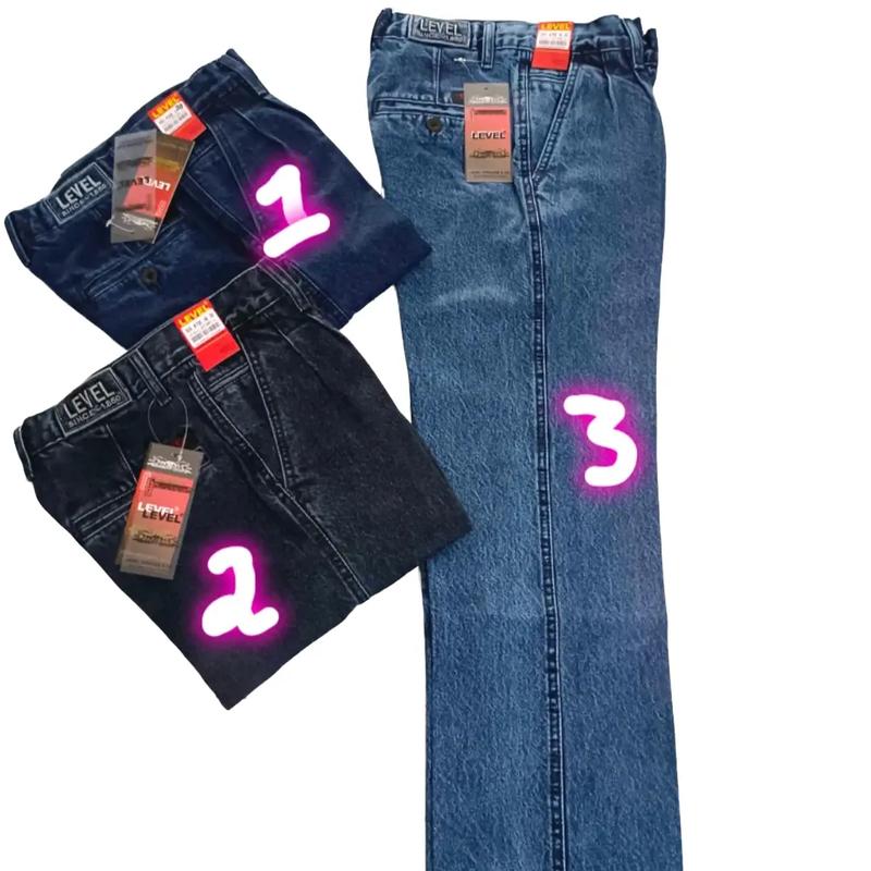 Quần jean thụng nam trung niên túi chéo 2li