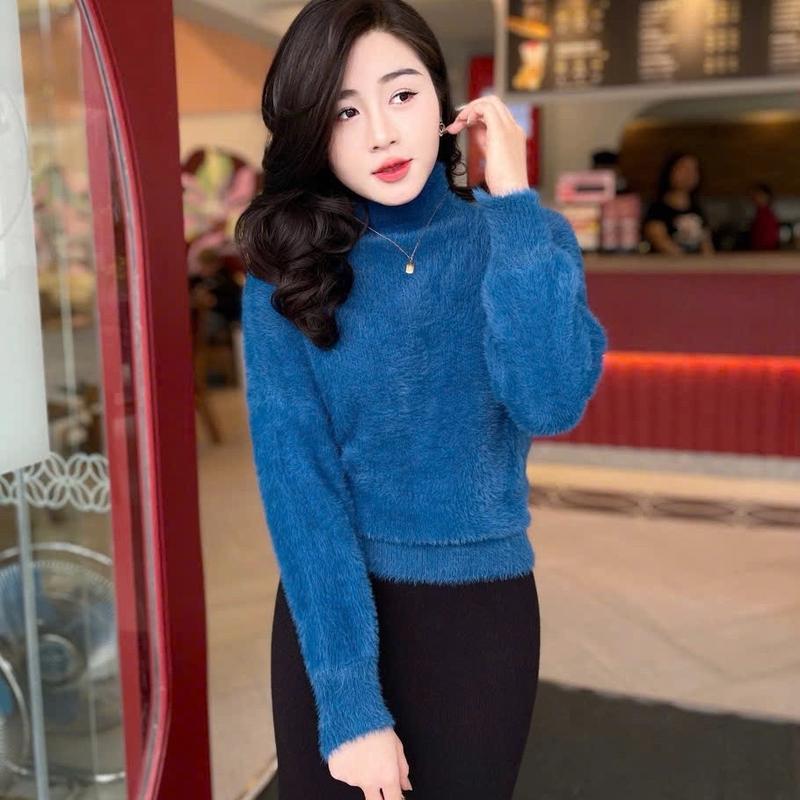 Áo len lông thỏ chất quảng châu. Chất liệu lông thỏ. Mềm mại dễ mix đồ. 0