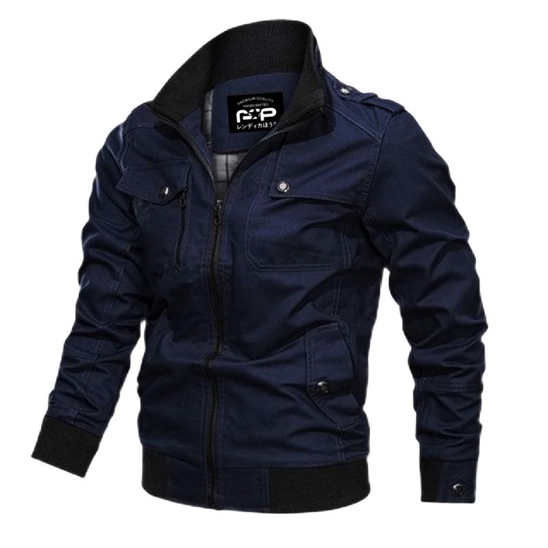 Jaket Bomber Kanvas Military Klasik By Rsp Jaket Bomber Klasik Pria Casual Tebal Semi Parka 4