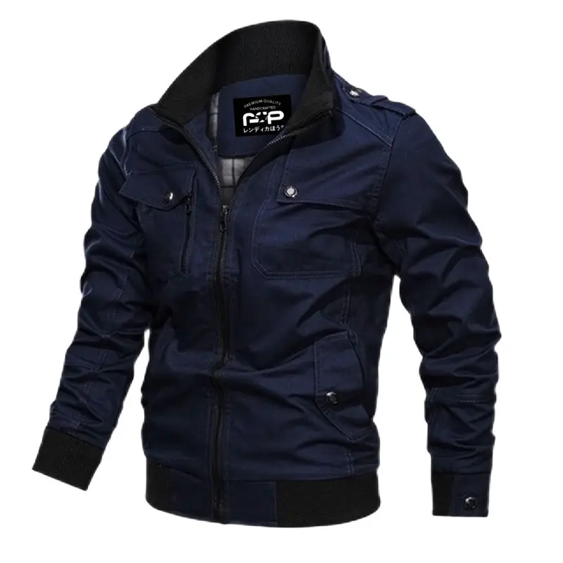 Jaket Bomber Kanvas Military Klasik By Rsp Jaket Bomber Klasik Pria Casual Tebal Semi Parka 4
