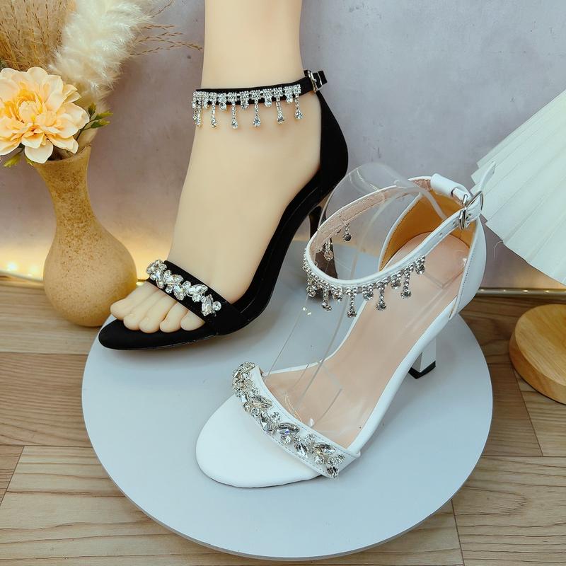 Giày Cao Gót Dây Gài Tua Rua Quai Đá Đế Trụ cao 9 Phân và 7 Phân - V209 Nữ DéP