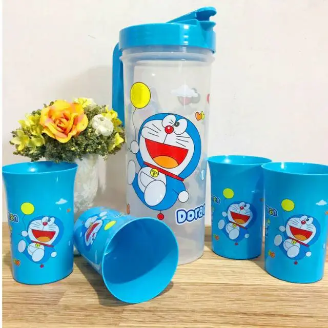 HARGA PROMO !! TEKO BERANAK SET GELAS CANGKIR / TEKO SET KARAKTER Buah Plastik 0