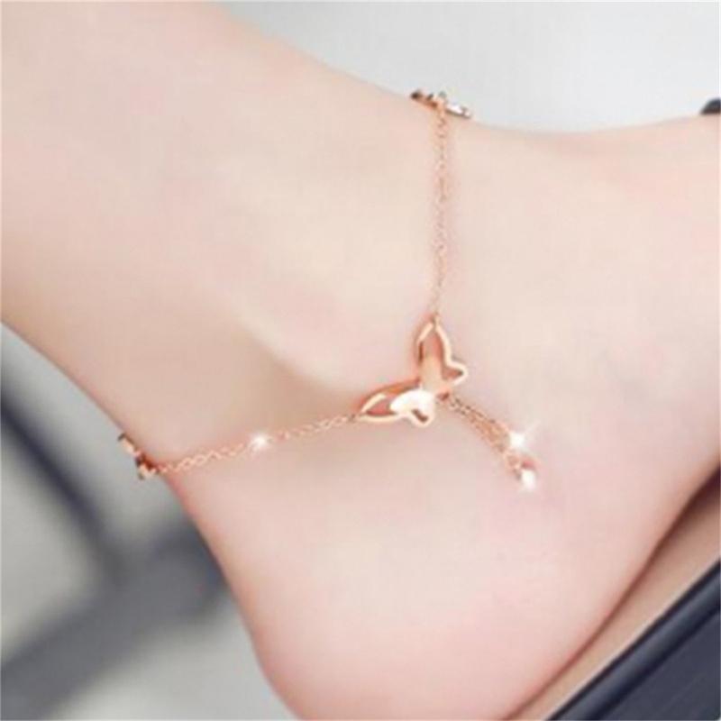 Product Introduction of Fashion Butterfly And  Pendant Anklets Women Yoga Beach Anklet 12