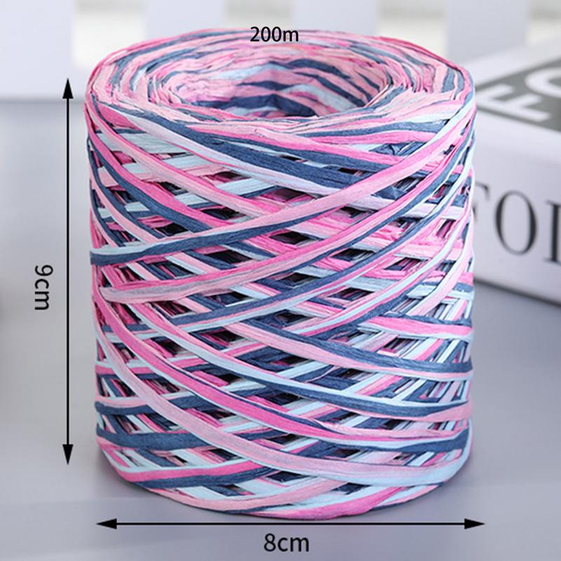 Xunyanb Raffia Straw Paper Eco-friendly Clear Texture Florist Bouquets Packing Cord Exquisite for Festival 8