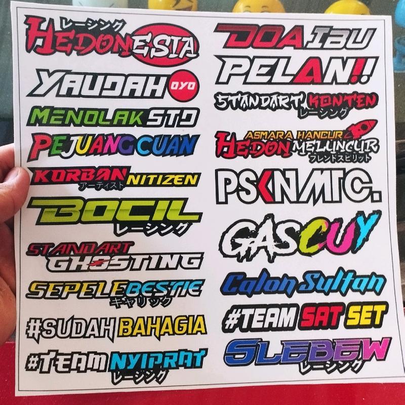 Stiker Pack Kata Kata Racing Terbaru Viral Murah Isi Banyak Paper 1