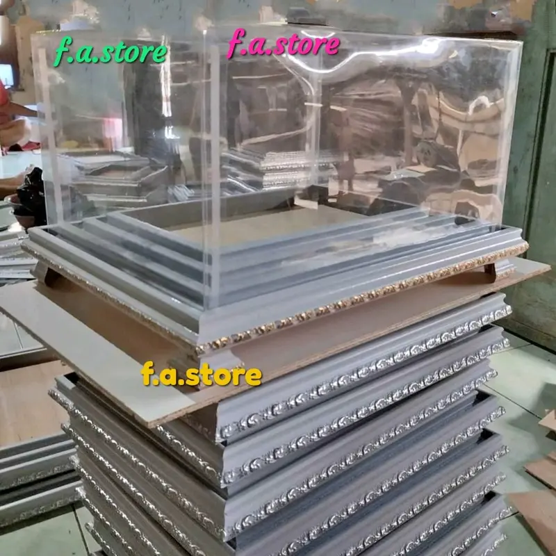 Kotak Hantaran Pengantin Frame Fiber Isi 4 Bok Elegant Tempat souvenir pernikahan kotak seserahan nikah buket wisuda 2