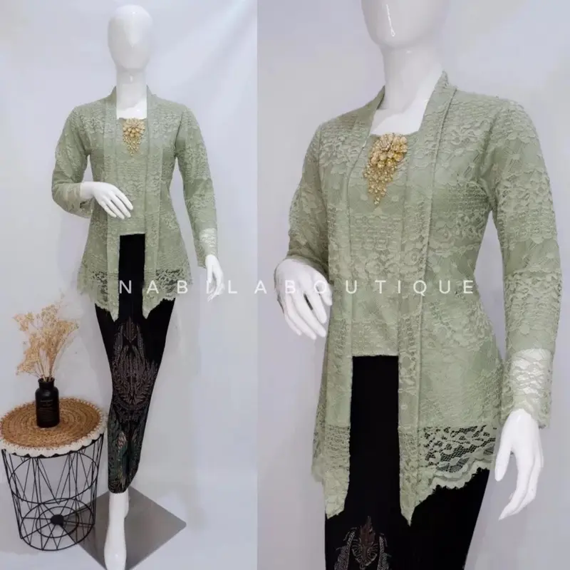 Kebaya Tunik / Tunik Tulle / Kebaya modern / Kebaya tile / Kebaya Kutubaru / Batik Couple Atasan Cantik Keluarga 0
