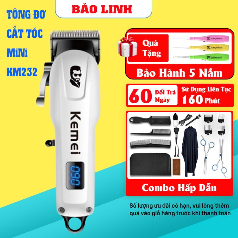 Tông Đơ Cắt Tóc cho bé 232,Tông Đơ Hớt Tóc Gia Đình,Tăng Đơ Cắt Tóc Mini Gọn Nhẹ Màn Hình LCD Sạc Pin Tiện Dụng