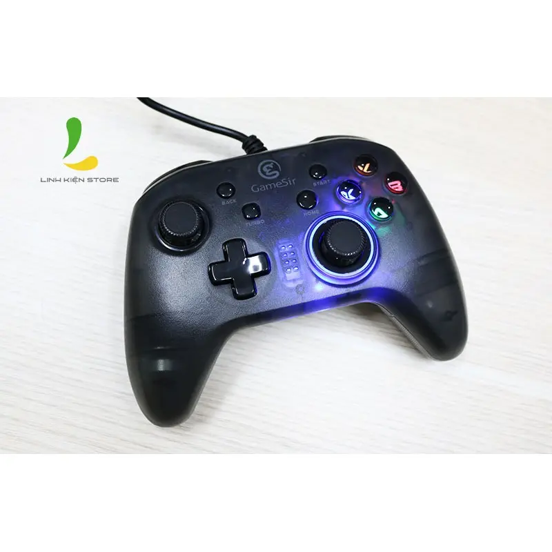 Tay cầm chơi game Gamesir T4W - T4 pro - tay cầm chơi game có dây đèn led, chế độ rung cực mạnh 4