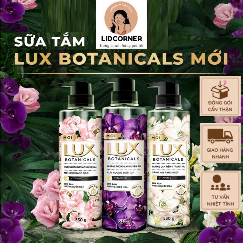 Sữa tắm nước hoa Lux Botanicals Phong Lan /Hoa Hồng /Lan Tiên 530g /540g /570g - Dưỡng Body Skincare