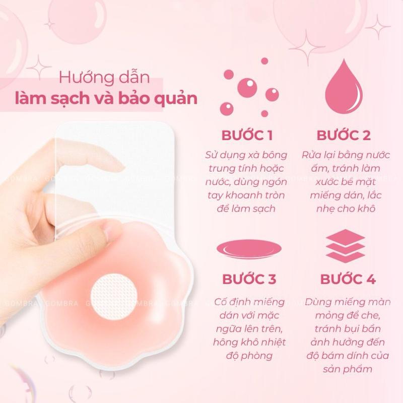 Miếng Dán Ngực Silicon Hình Hoa Đỉnh, Siêu Dính, Kéo Nâng Ngực Chống Chảy Xệ Women 3