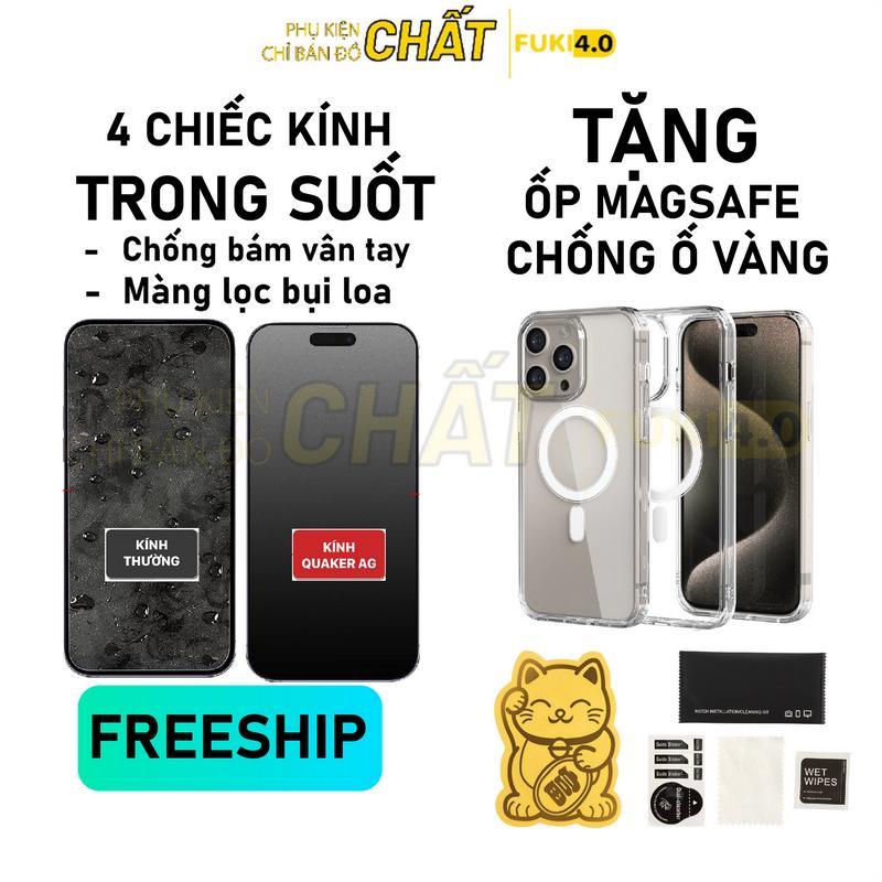 Kính cường lực nhám chống vân tay, màng lọc bụi loa TẶNG ốp magsafe, mèo thần tài tương thích cho iphone 7 8 PLUS X XS XSMAX 11 12 13 14 PLUS 15 PROMAX Phụ Kiện