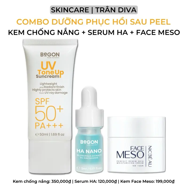 [MÃ 5] Combo Dưỡng Căng Bóng Phục Hồi Da Sau Peel- Skincare Nữ Làm Đẹp Da Dưỡng Ẩm Da