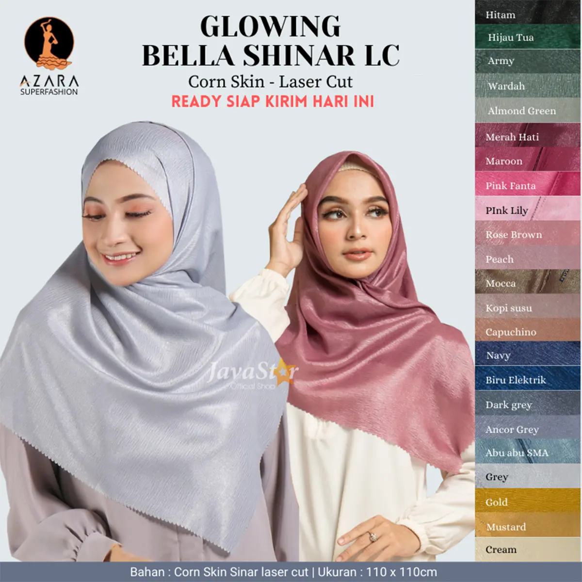 Jilbab Sinar Glowing hijab Pesta Segi Empat kerudung gliter Laser Cut Corn Skin Glamour Luxury square tebal kerudung Muslim