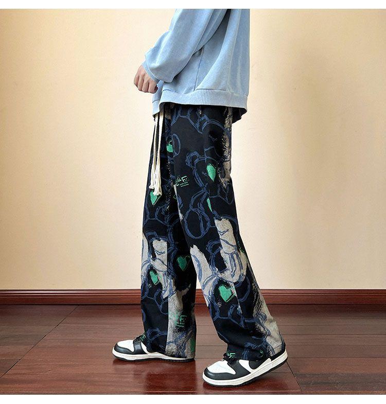 Product Introduction of Autumn Dopamine Wide-Leg Pants for Men, Trendy Brand, Small Design, New Style, Student Straight Loose Casual Versatile Long Pants wide  ribcage  outfit celana  maharani  kemala celana  kulot  lope  lope 17