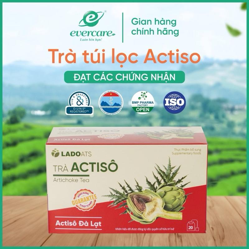 Combo 10 Hộp Trà Atiso túi lọc, trà LADOATS Actiso (Hộp 20 gói 2g gói), món quà sức khỏe từ thiên nhiên. 1