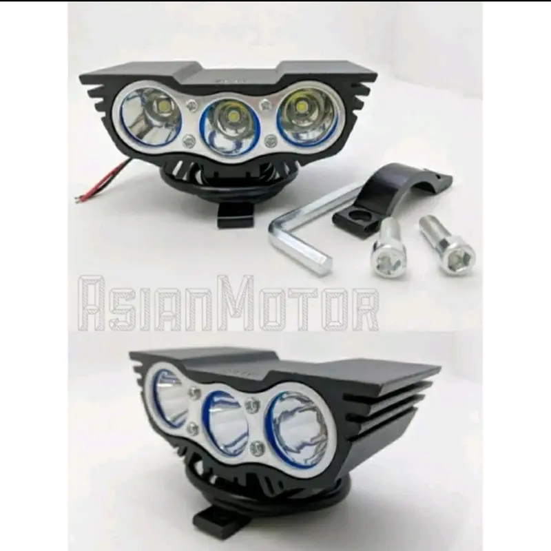 Lampu Tembak Sorot Motor Mobil LED CREE Mini Owl Ultrafire 3 Mata 0