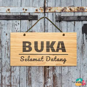 TENNESY PAJANGAN SIGN OPEN CLOSE TOKO 30x15CM HIASAN DINDING GANTUNG WALL DECOR PAJANGAN POSTER DEKORASI KAMAR RUMAH TOKO KAMAR Tali pajangan  dapur aesthetic
