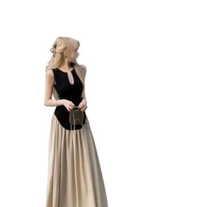 Summer New Suit Tall Long Dress Women's Summer over-the-Knee Lengthened Skirt New Chinese Young Small