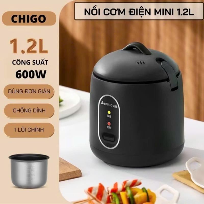 Nồi cơm điện mini 800ml thể tích thực tráng chống dính CHIGO chuyên nấu hầm súp cơm cháo đa năng, giao màu ngẫu nhiên cooke